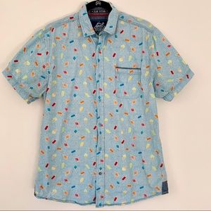 Good Vibes By Drill Ice-cream Button Down